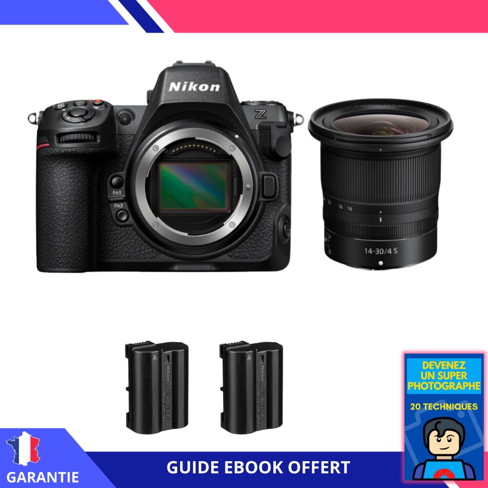 Nikon Z8 + Z 14-30mm f/4 S Lens + 2 EN-EL15c Batteries + 'Become a Super Photographer' Ebook - Nikon Hybrid Camera