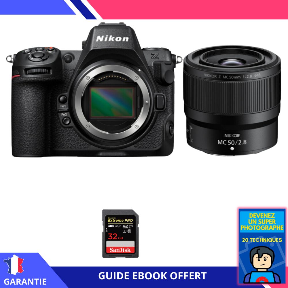 Nikon Z8 + Z MC 50mm f/2.8 Macro + 1 SanDisk 32GB Extreme PRO UHS-II SDXC 300MB/s + Ebook - Nikon Hybrid Camera