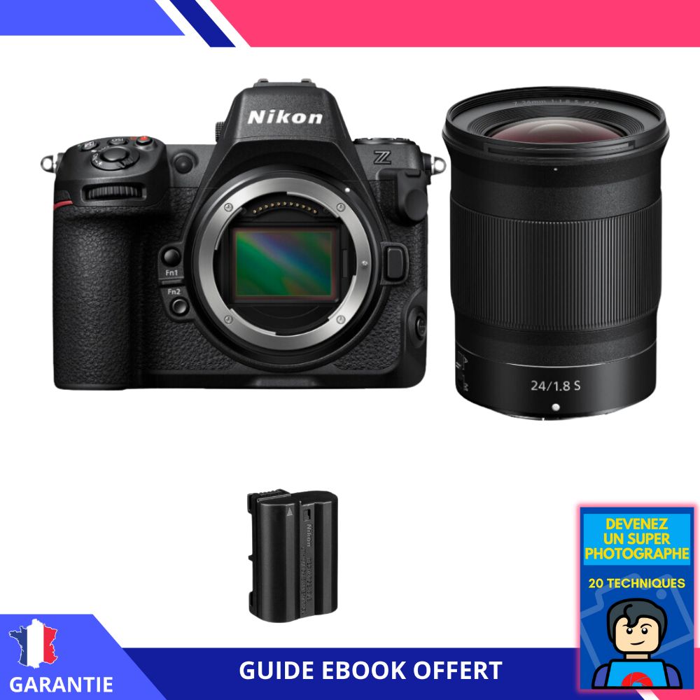 Nikon Z8 + Z 24mm f/1.8 S Lens + EN-EL15c Battery + Ebook - Hybrid Nikon Camera