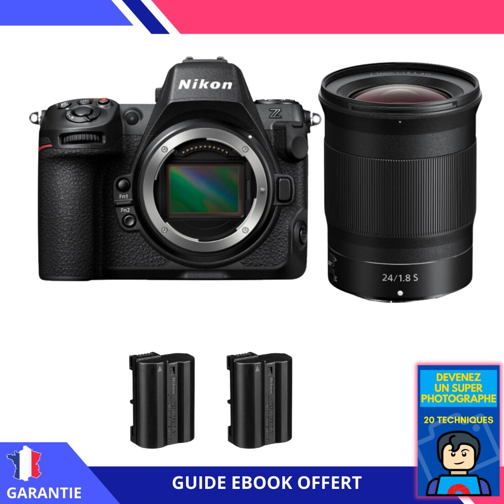 Nikon Z8 + Z 24mm f/1.8 S Lens + 2 EN-EL15c Batteries + 'Become a Super Photographer' Ebook - Nikon Hybrid Camera