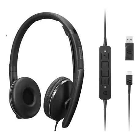 Lenovo Headset with USB-C, Black