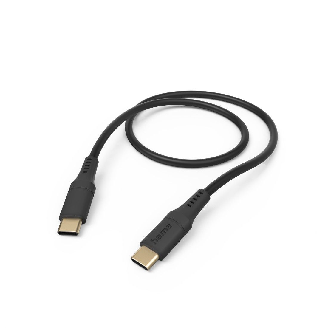 Hama Flexible USB-C to USB-C Cable, 1.5m, Silicone, Black