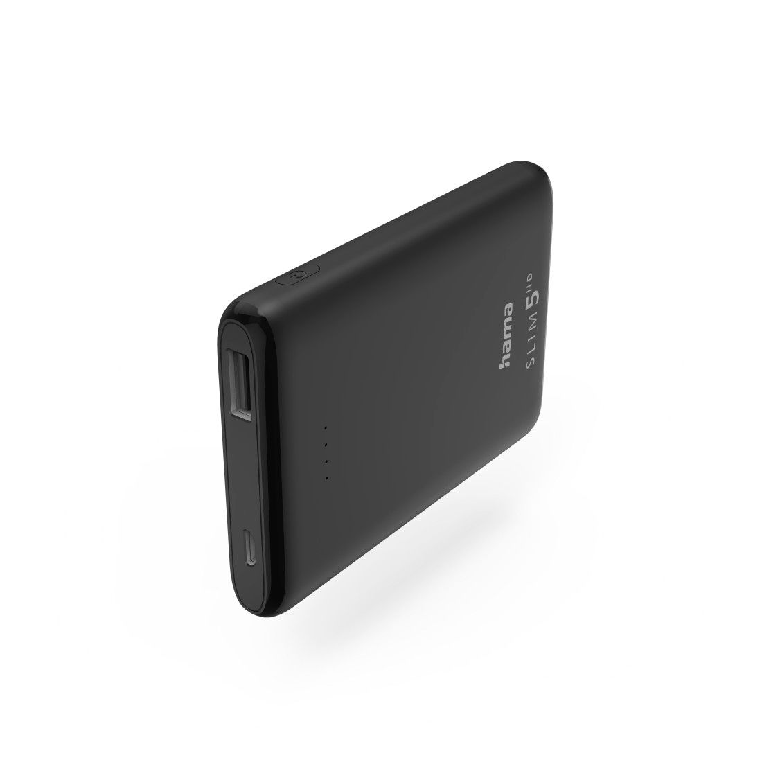 Hama SLIM 5HD Power Pack, 5000 mAh, USB-A Output, Black