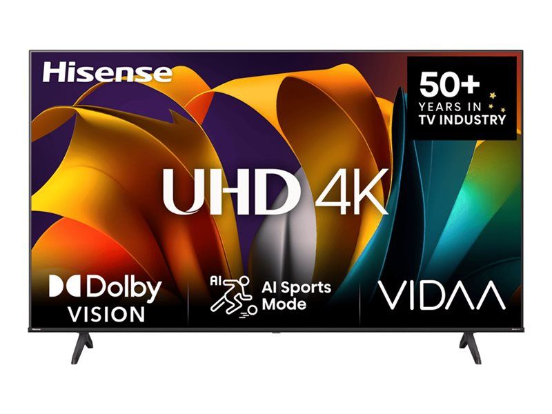 Hisense 43A6N - 43-inch A6N Series LED TV - Smart TV - VIDAA - 4K UHD (2160p) 3840 x 2160 - HDR - Direct LED - Black