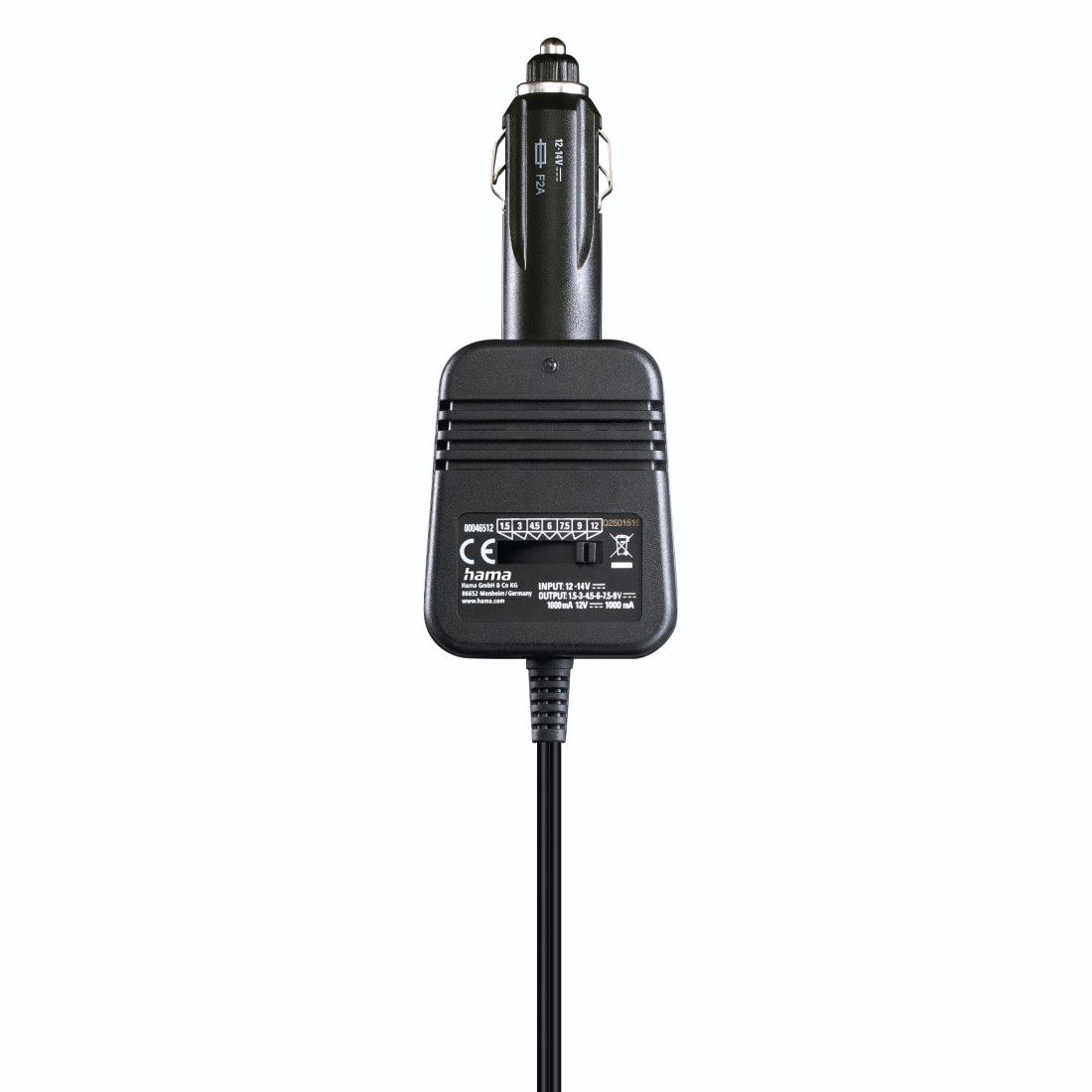 Hama 12W Power Supply, 1000mA, Max. 12V, Regulated, 8 Adapter Plugs
