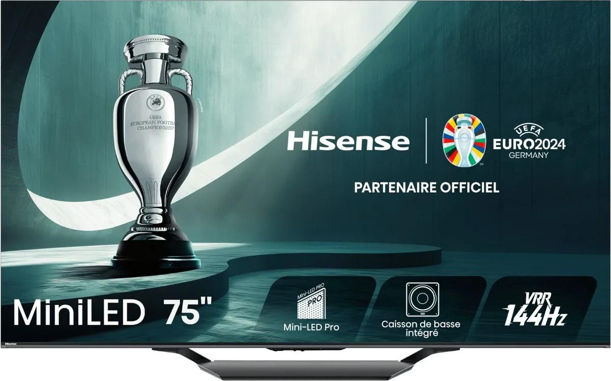 Téléviseur Hisense 75U7NQ QLED MiniLED 75 pouces 4K UHD 2024