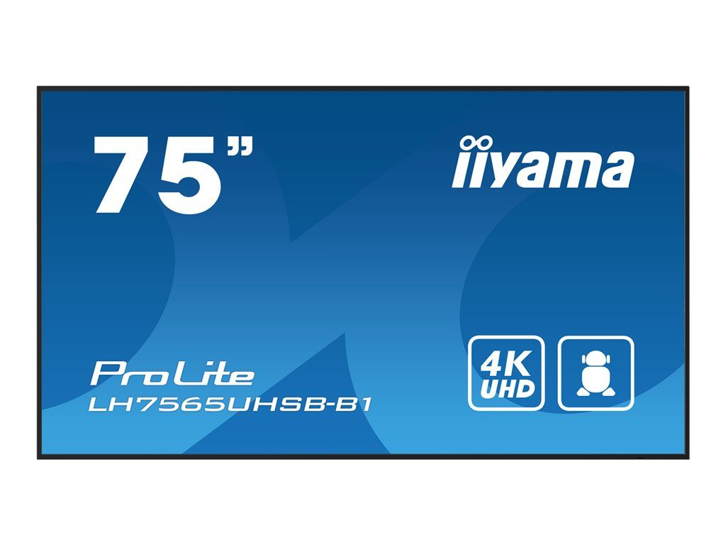 Iiyama 75-Inch 4K UHD LED LCD Signage Display with Android