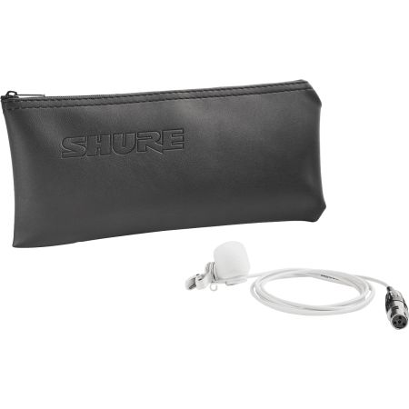 Shure WL185MW-C-TQG White Cardioid Lavalier Microphone
