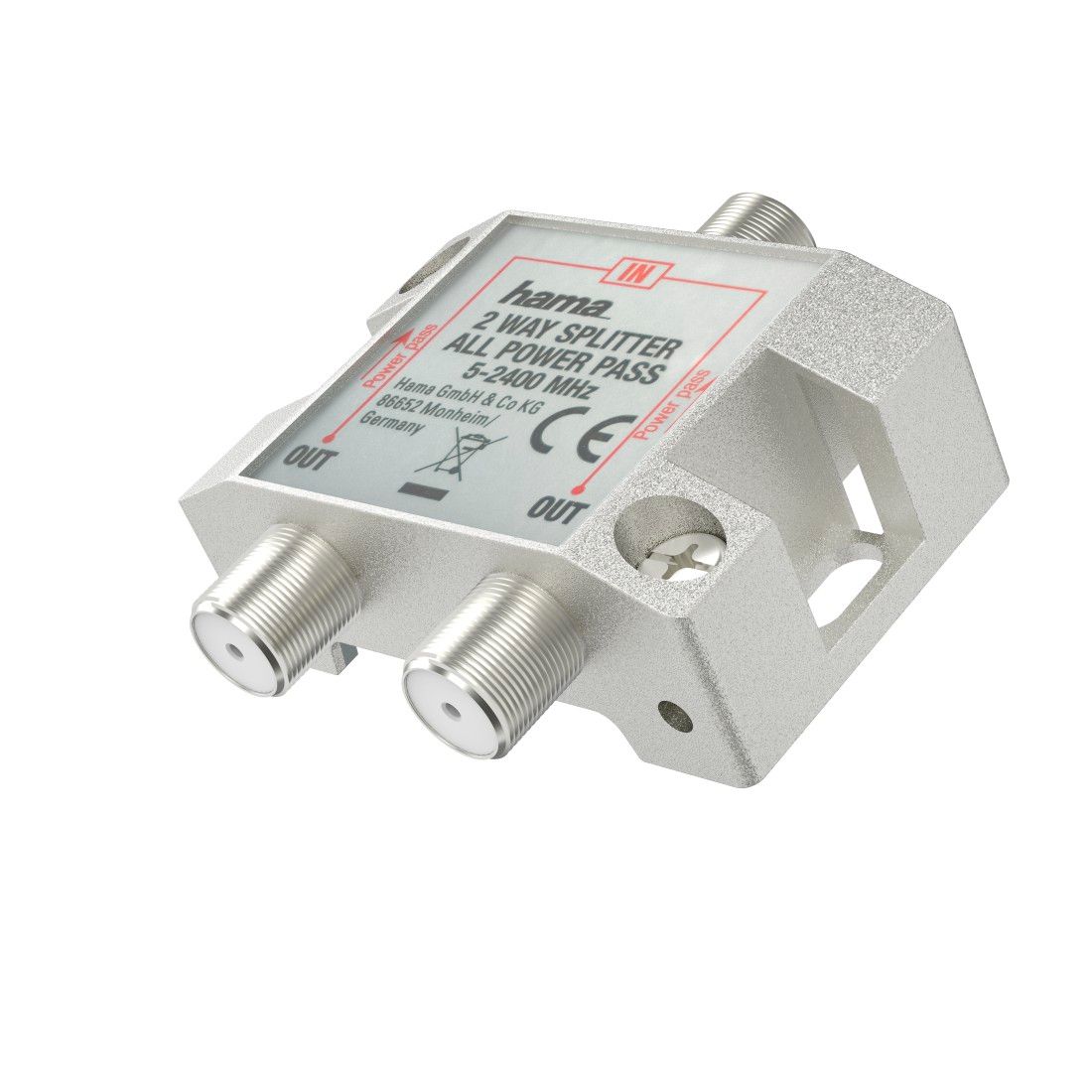 Hama SAT Splitter, 2-Way, Fully Shielded