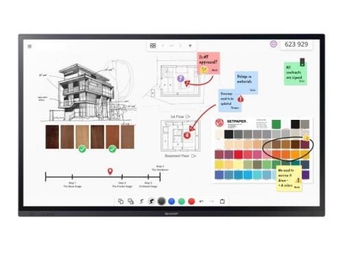 Sharp LA752 - 75" LED Interactive Touchscreen LCD Display - 4K UHD (2160p) 3840 x 2160