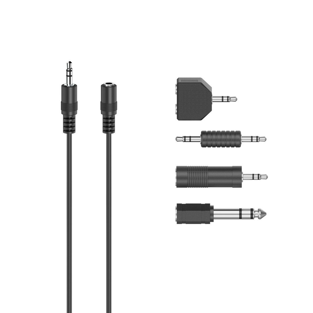 Hama 2.5m Stereo Audio Cable Adapter Kit (3.5mm Jack to 6.3mm and 3.5mm Female)