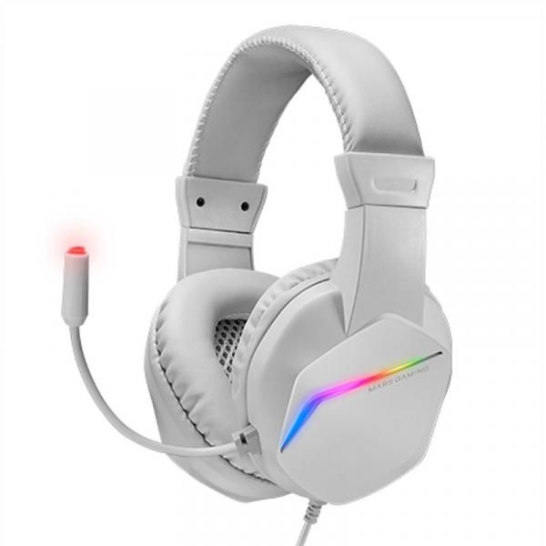 Mars Gaming MH122W Wired Gaming Headset with USB Arc Type-A, White