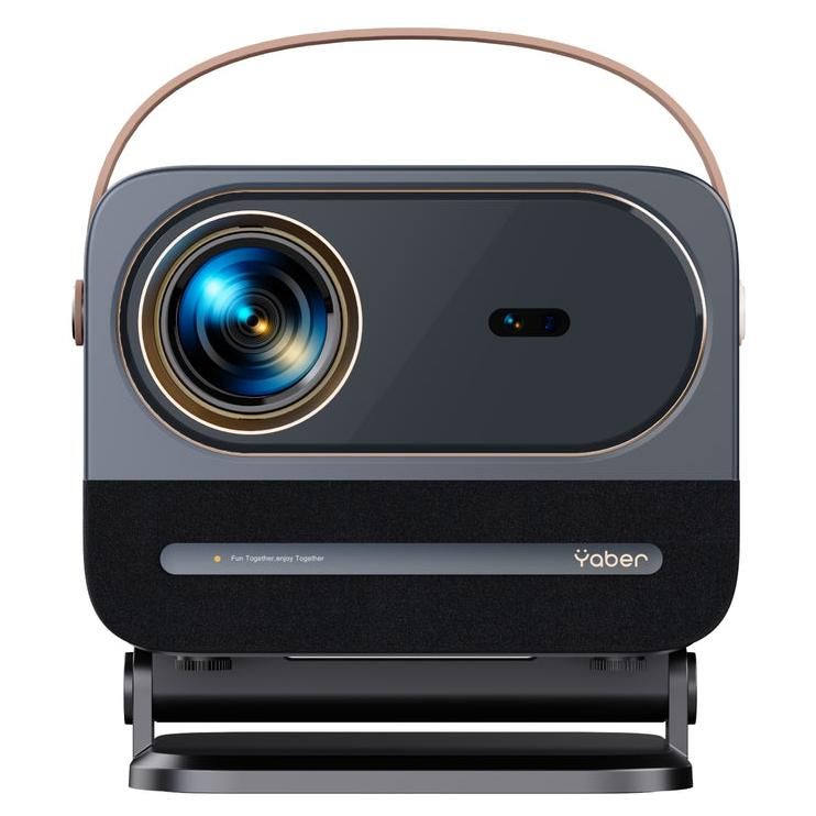 Yaber U12 700 ANSI Lumens LCD 1080p Projector, Black/Brown/Gray