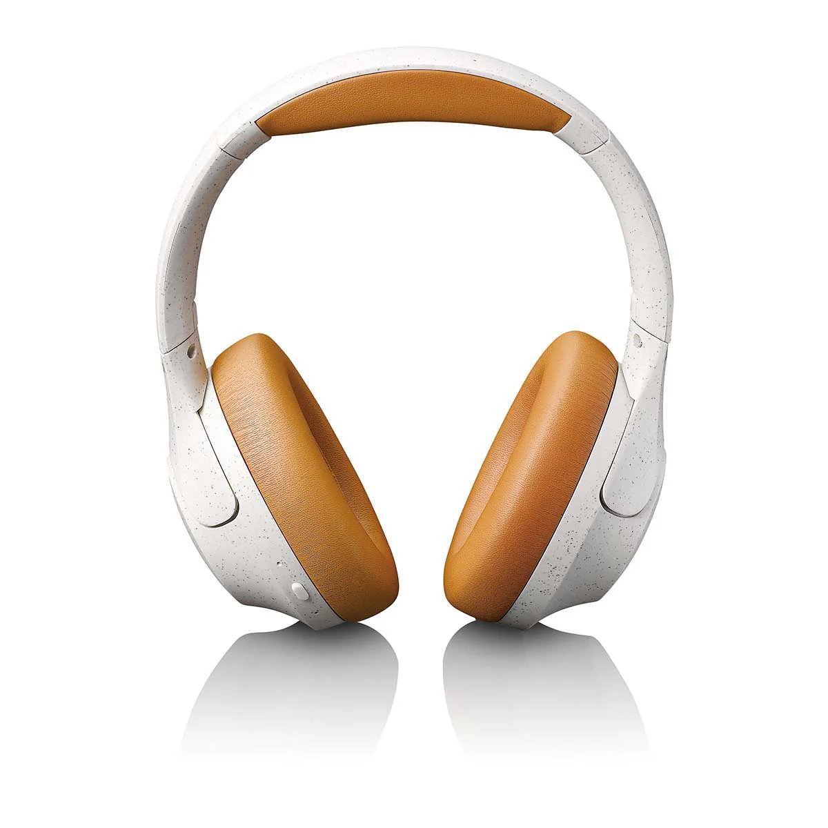 Lenco HPB-830GY Wireless Bluetooth Headset with Active Noise Cancellation and Built-in Microphones - Grey/White
