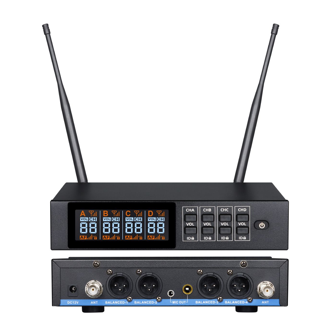 Sistema de micrófono inalámbrico INF - 4 canales