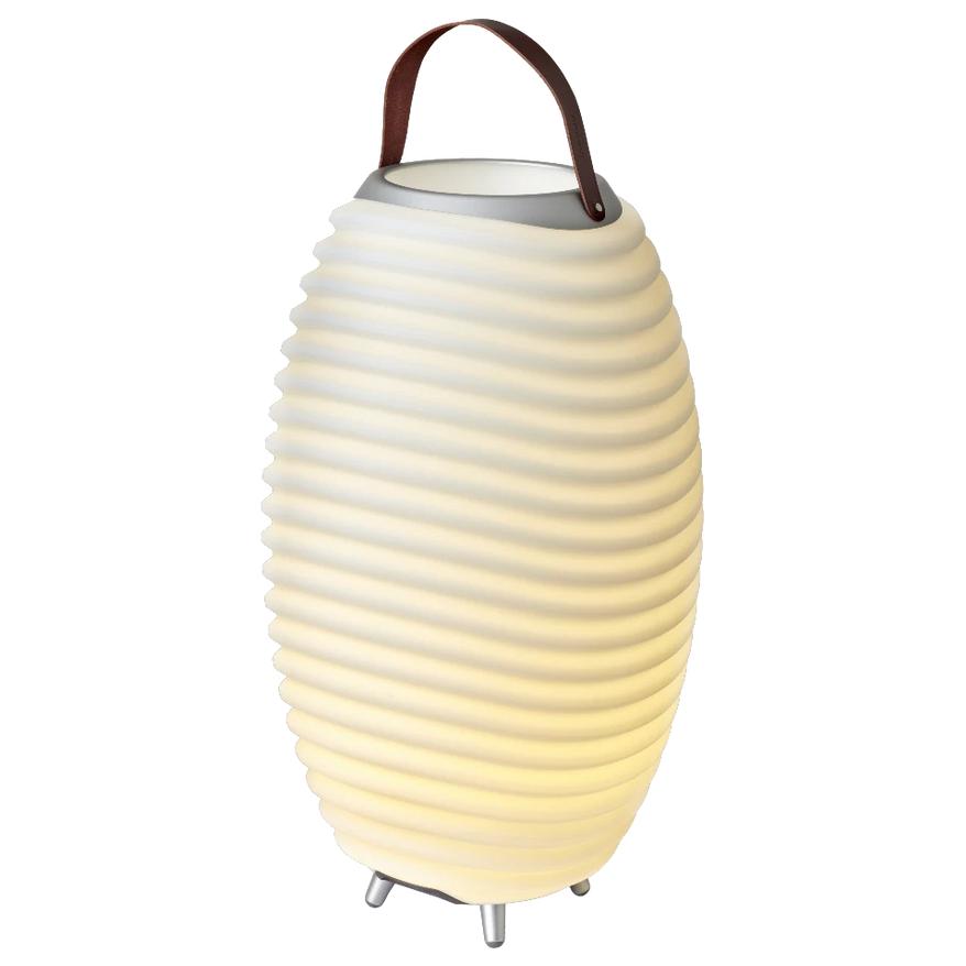 Kooduu Synergy 65 - Enceinte Bluetooth sans fil avec lampe LED et seau à glace - Blanc