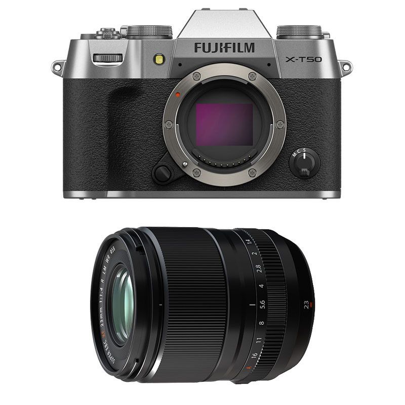 Fujifilm X-T50 Silver + 23mm f/1.4 WR 3-Year Warranty