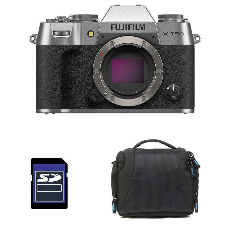 Fujifilm X-T50 Silver 3-Year Warranty + Bag + 8GB SD Card
