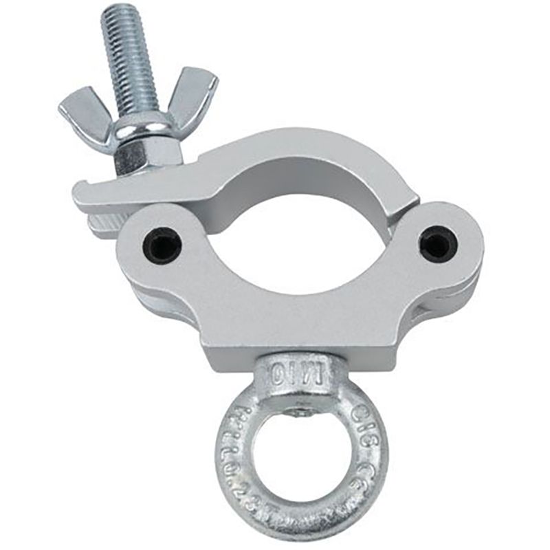 Showtec Half Coupler + Eye, 230kg, 50mm, Silver, TÜV Certified