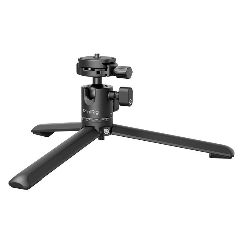 Trépied de bureau SmallRig 4630 en métal avec plaque de fixation rapide Arca-Swiss et tête sphérique panoramique