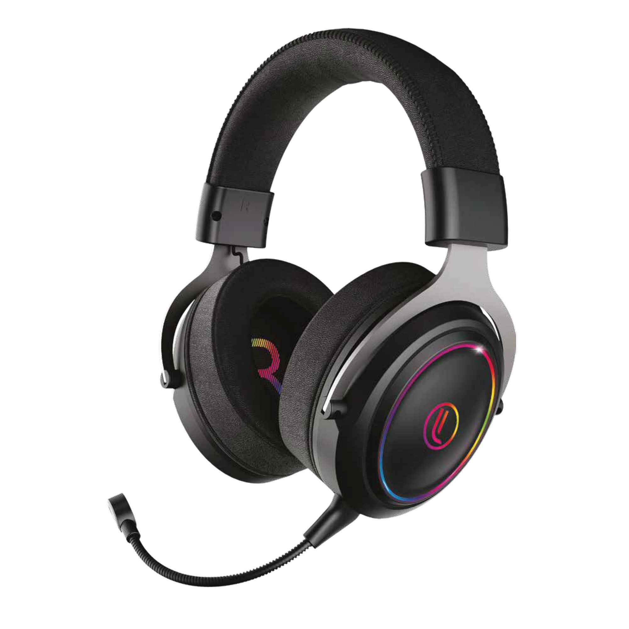 LUSORIS Gaming Headset CG71 - 7.1 Surround Sound, 50mm Speakers, Omnidirectional Microphone, Customizable RGB Lighting, USB with Integrated Controls