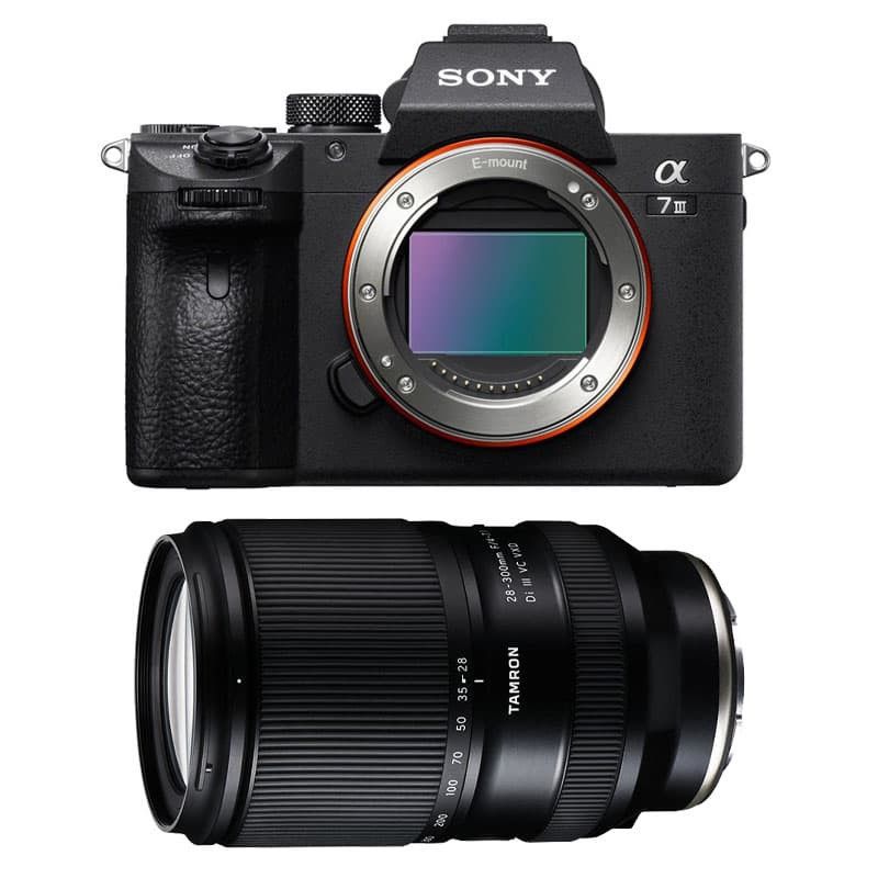 Sony Alpha 7 III + Objetivo Tamron 28-300mm f/4-7.1 Di III VC VXD con Garantía de 3 Años