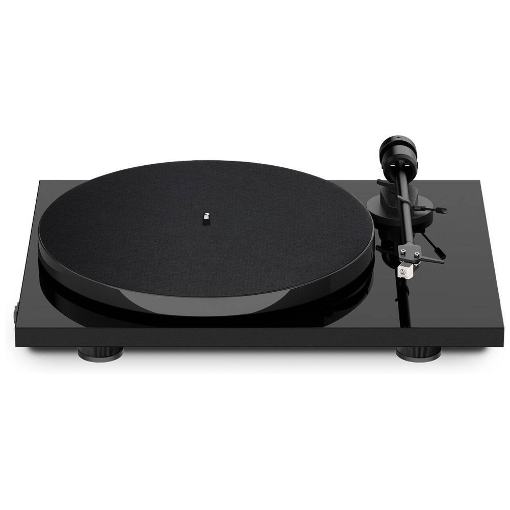Pro-Ject E1 AT3600L Turntable, Vinyl Platinum, Glossy Black