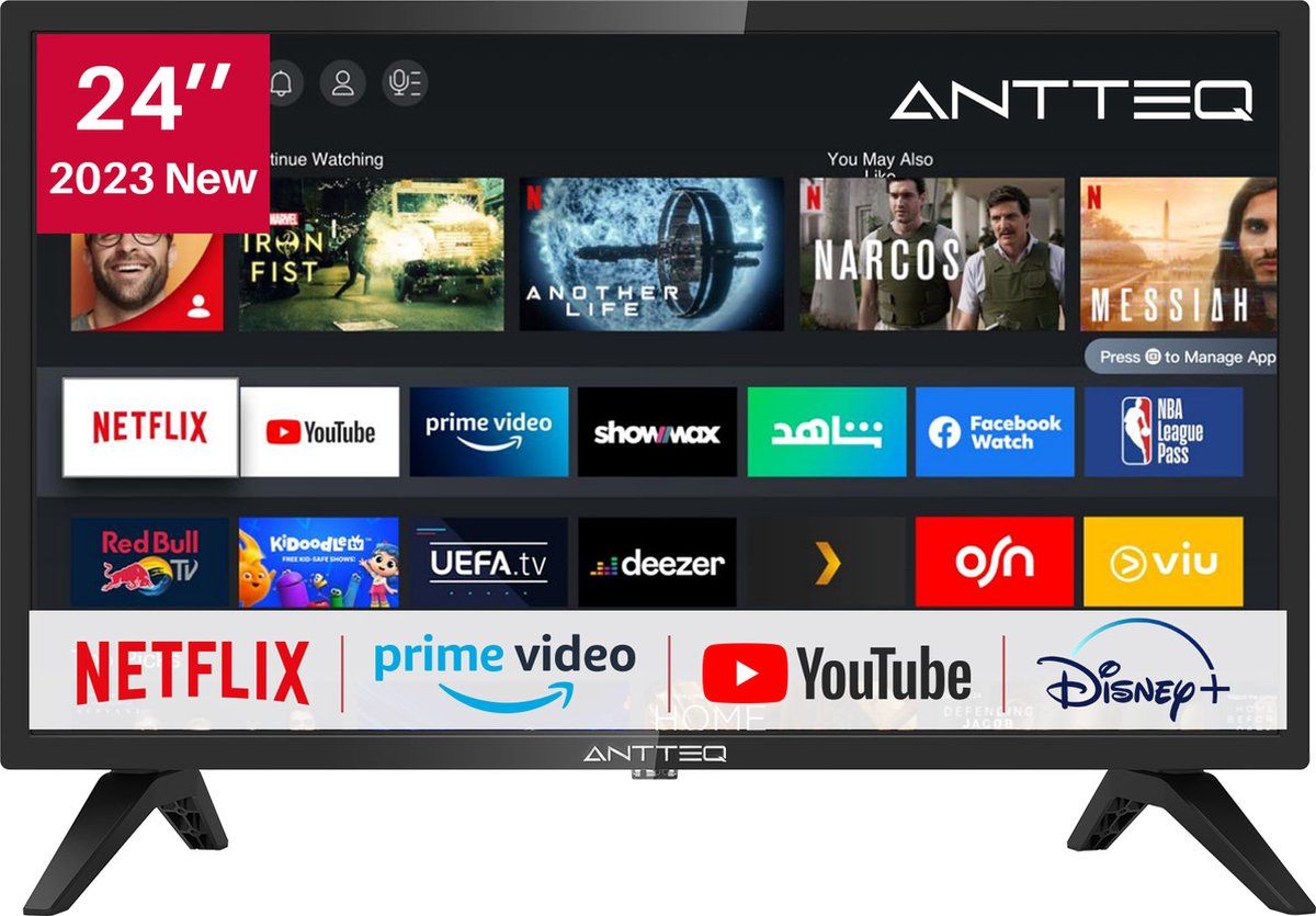 Antteq AV24H3 24-Inch HD Ready LED TV (2023 European Model)