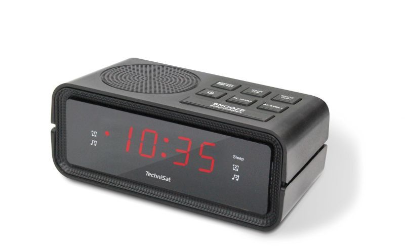 Reloj despertador digital Technisat Negro