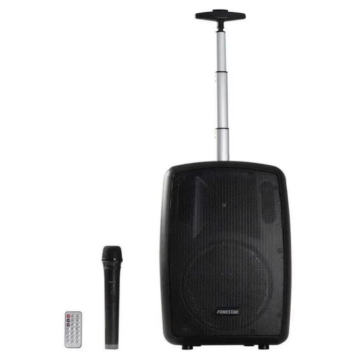 Fonestar AMPLY-T 100W Portable Speaker with Bluetooth, FM Radio, and Built-in Microphone