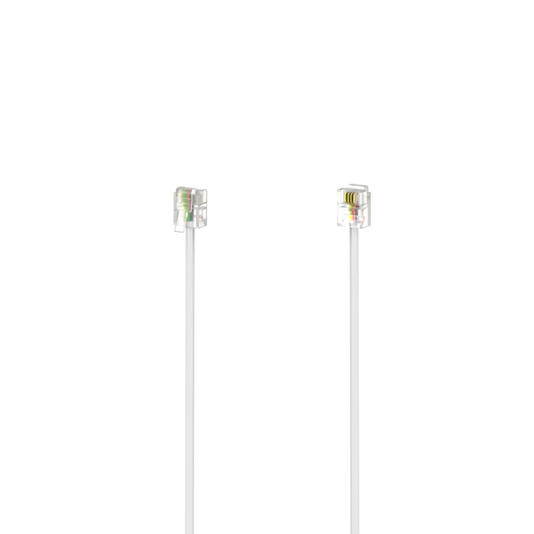Hama Modular Cable, 6p4c Male Connector - 6m, White