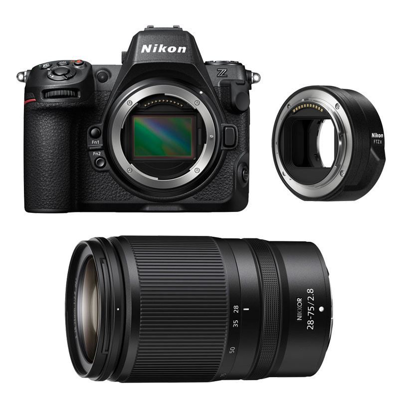 Appareil photo Nikon Z8 + Objectif Z 28-75mm f/2,8 - Capteur CMOS 24x36 cm - 45,7 mégapixels - 4K - Blanc