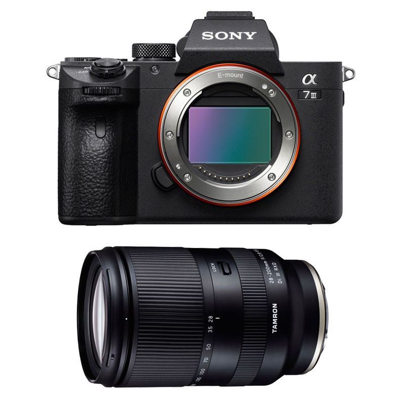 Sony Alfa 7 III con lente Tamron 28-200mm f/2.8-5.6 Di III RXD