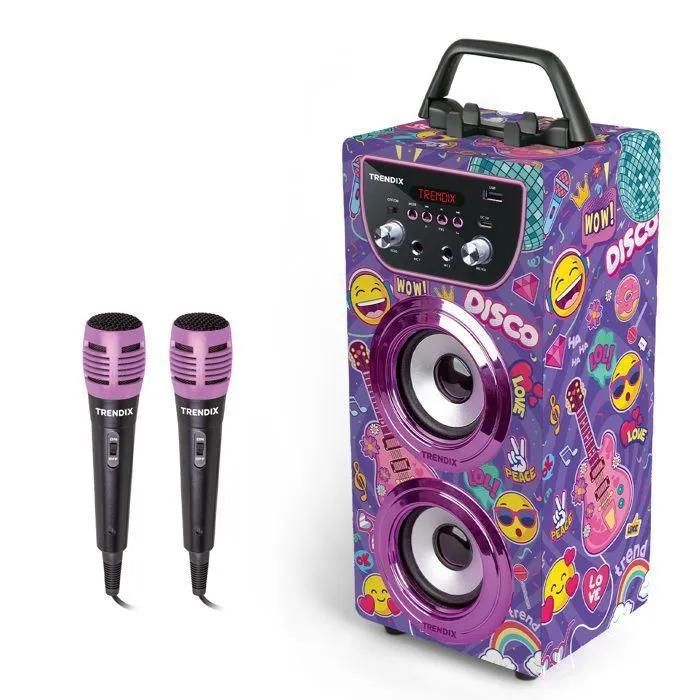 Enceinte Karaoké Bluetooth Trendix pour Enfants - Top Chanteur Enfant avec 2 Microphones