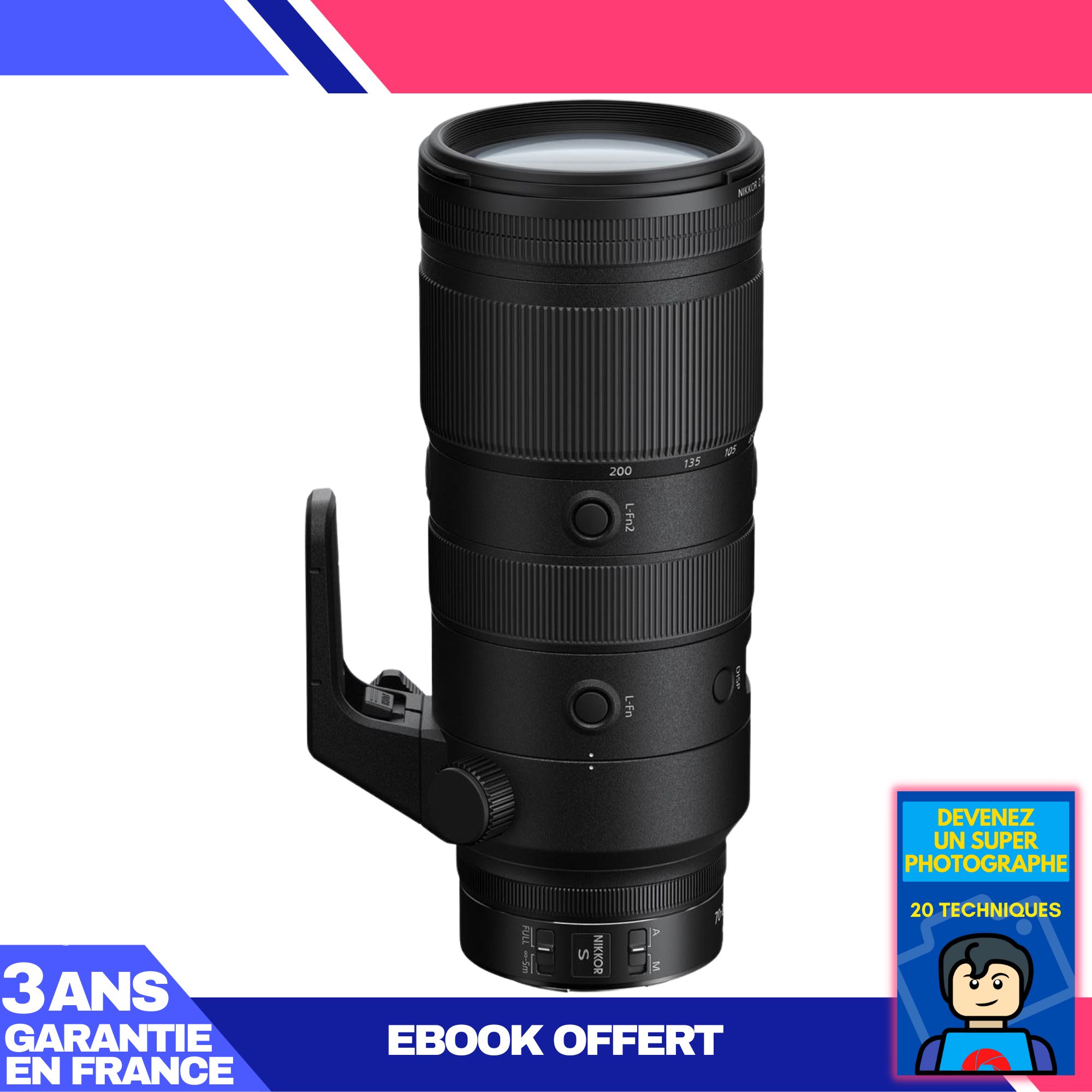 Nikon NIKKOR Z 70-200mm f/2.8 VR S Lens + Ebook: Become a Master Photographer