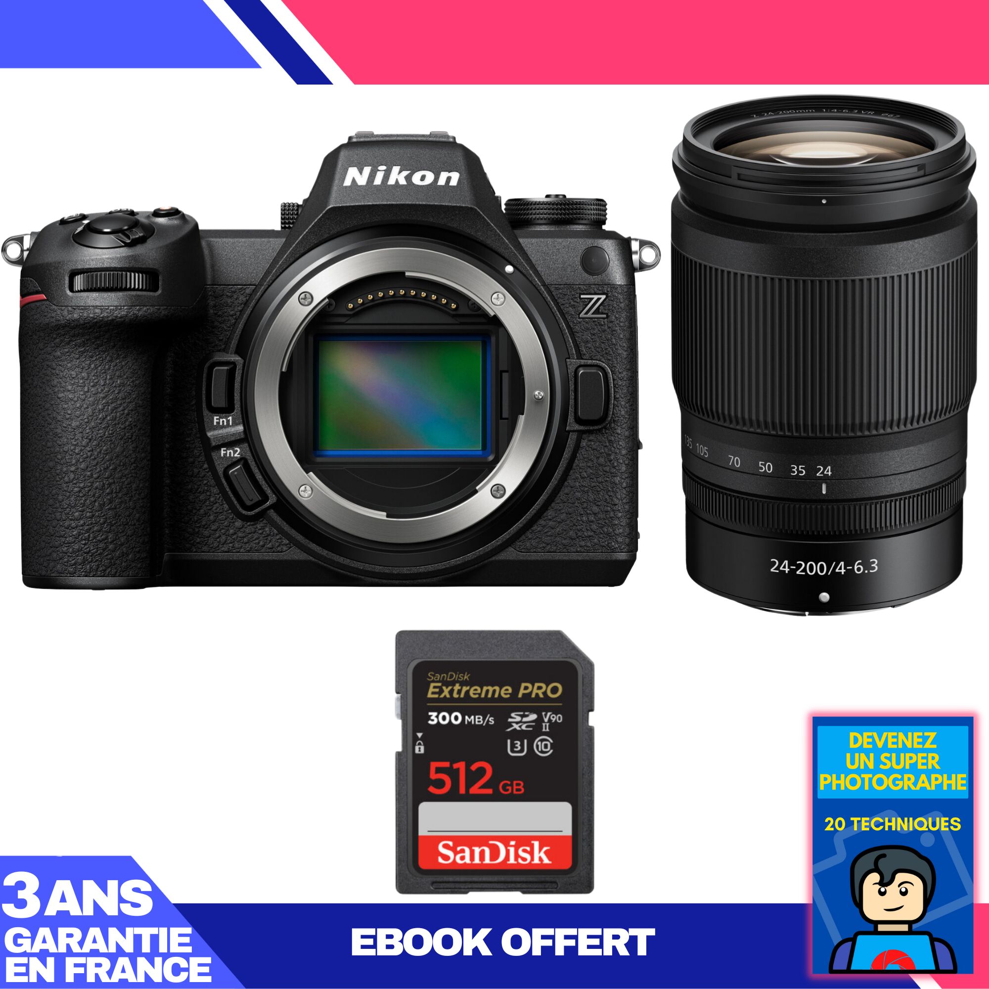 Nikon Z6 III Kit with Z 24-200mm f/4-6.3 VR Lens + 512GB SanDisk Extreme PRO UHS-II SDXC Card
