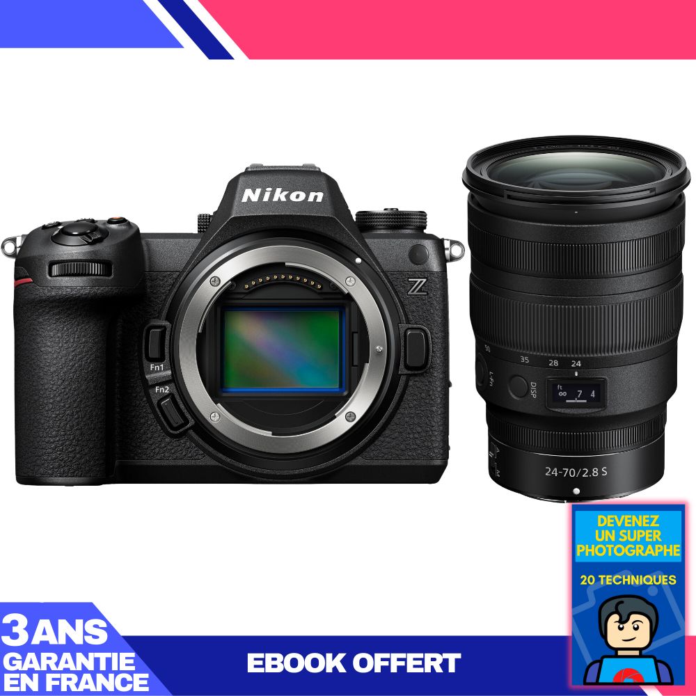 Cámara Nikon Z6 III + Lente Z 24-70mm f/2.8 S + Ebook 'Conviértete en un Fotógrafo Super'