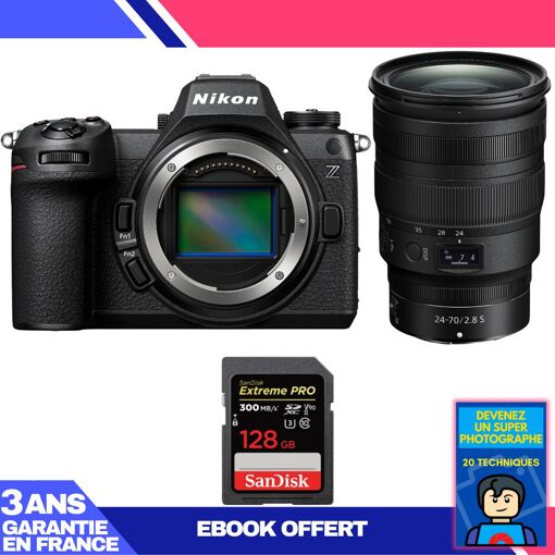 Nikon Z6 III Camera Kit with Z 24-70mm f/2.8 S Lens and SanDisk 128GB Extreme PRO SD Card