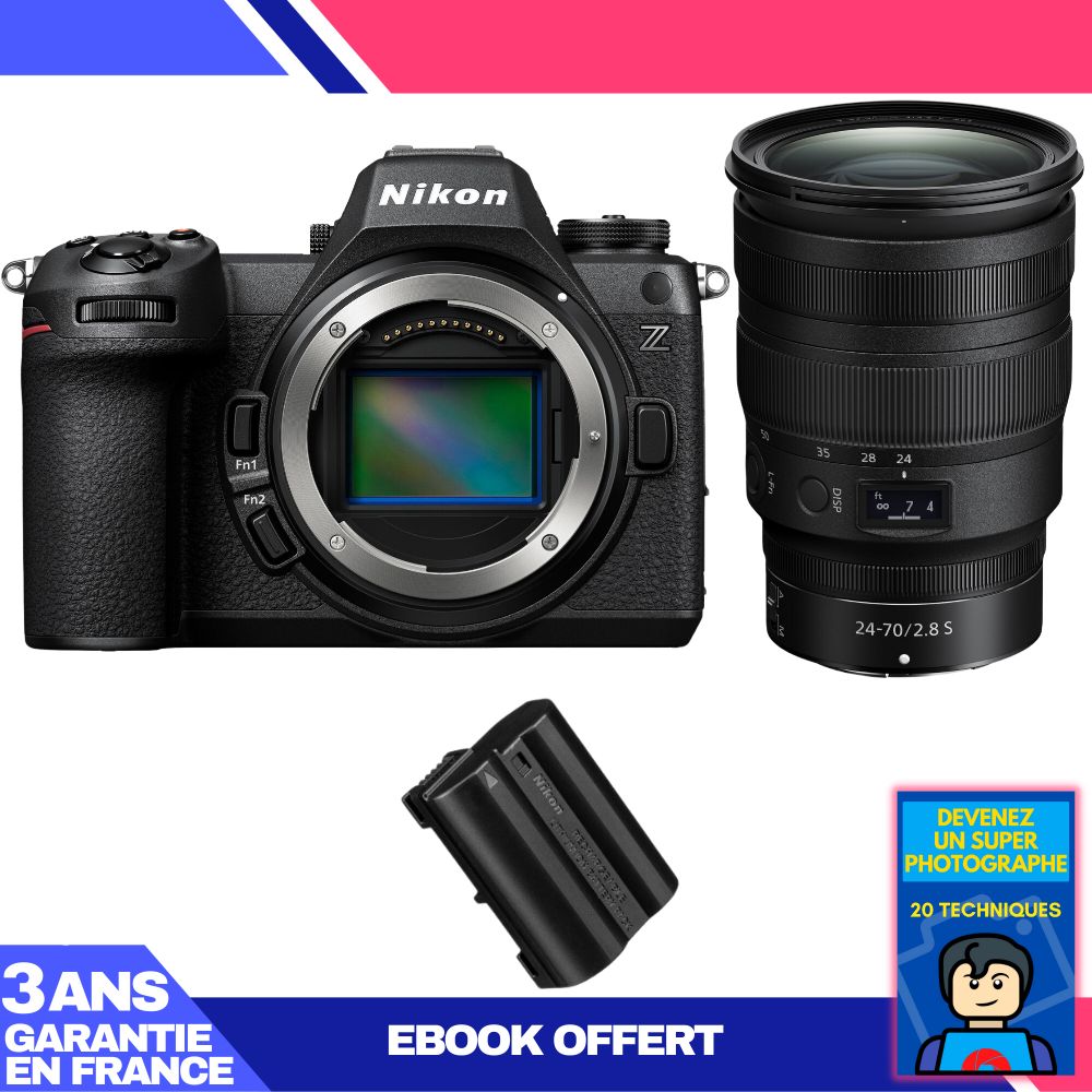 Nikon Z6 III + Z 24-70mm f/2.8 S Lens + EN-EL15c Battery + 'Become a Super Photographer' Ebook