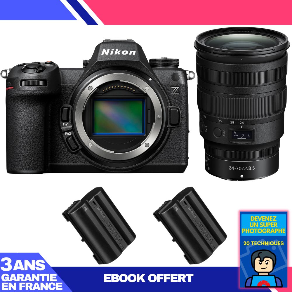 Nikon Z6 III + Z 24-70mm f/2.8 S Lens + 2 EN-EL15c Batteries + 'Become a Super Photographer' Ebook