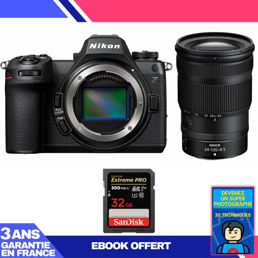 Nikon Z6 III Kit with Z 24-120mm f/4 S Lens + SanDisk 32GB Extreme PRO UHS-II SDXC Card + 'Become a Master Photographer' Ebook