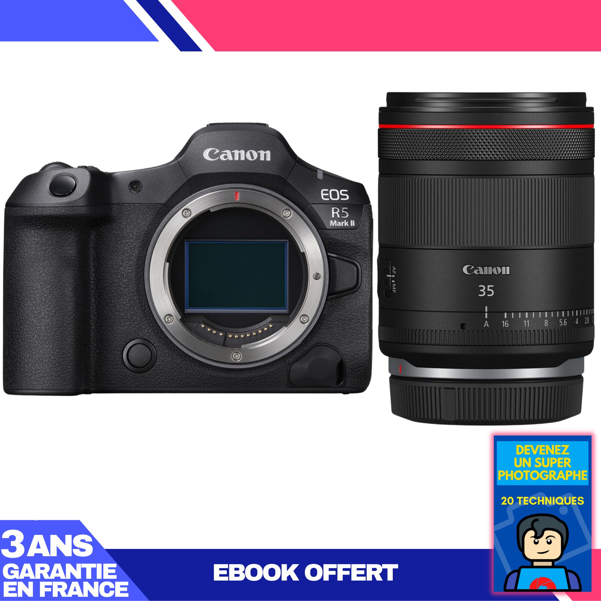 Canon EOS R5 Mark II Camera with RF 35mm f/1.4 L VCM Lens + 'Become a Super Photographer' Ebook