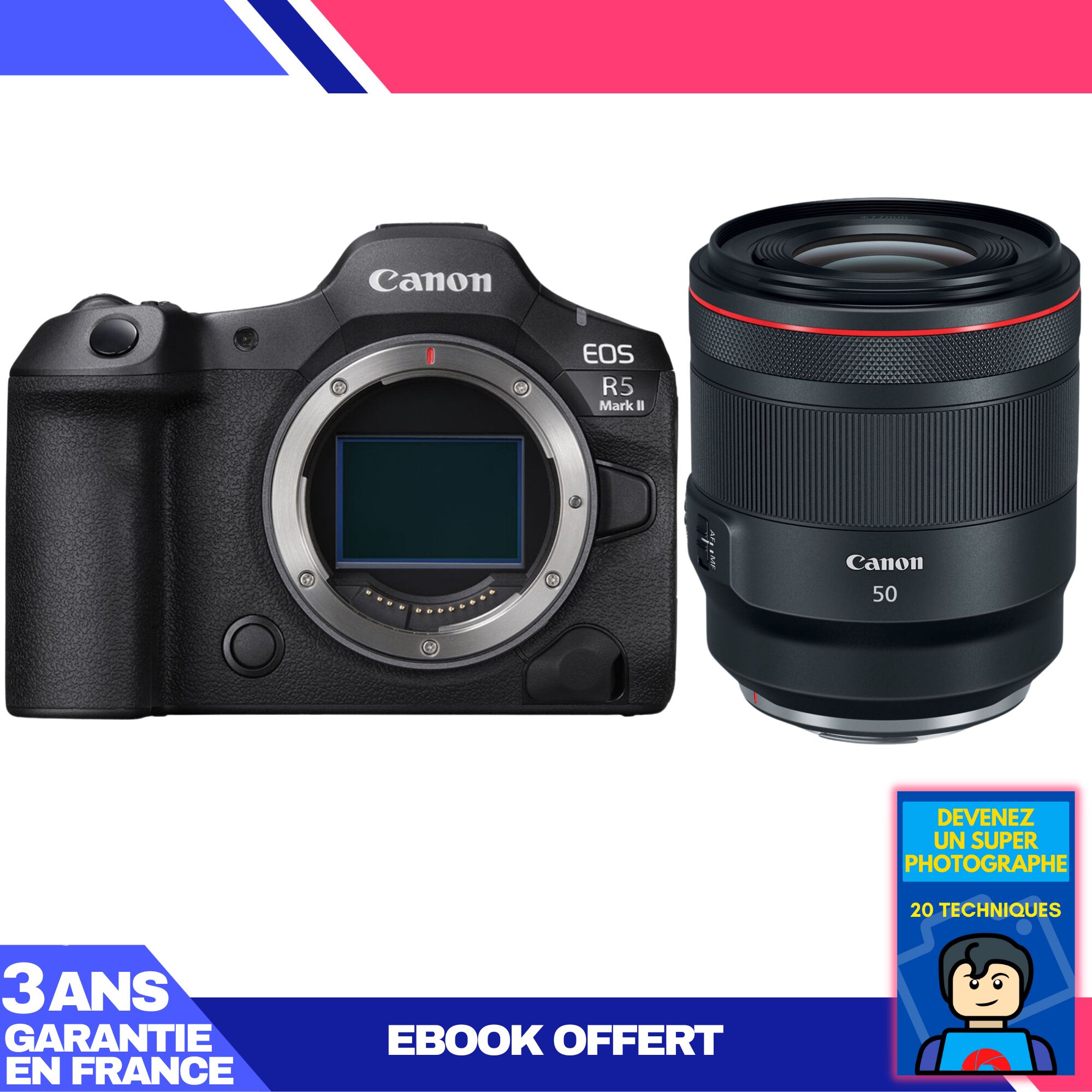 Canon R5 Mark II Camera + 50mm f/1.2L USM Lens + Ebook: Become a Super Photographer