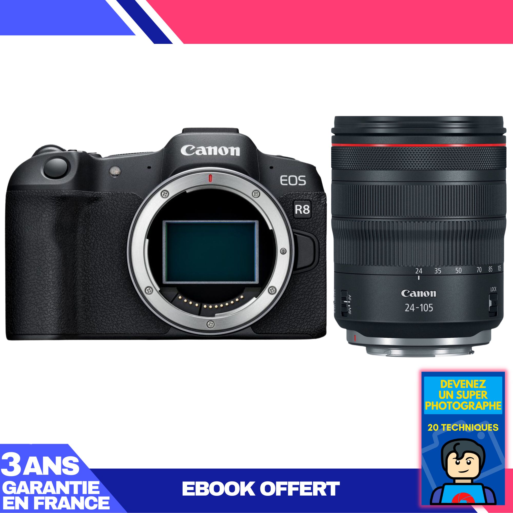 Canon EOS R8 + RF 24-105mm f/4 L IS USM + Ebook: Become a Master Photographer