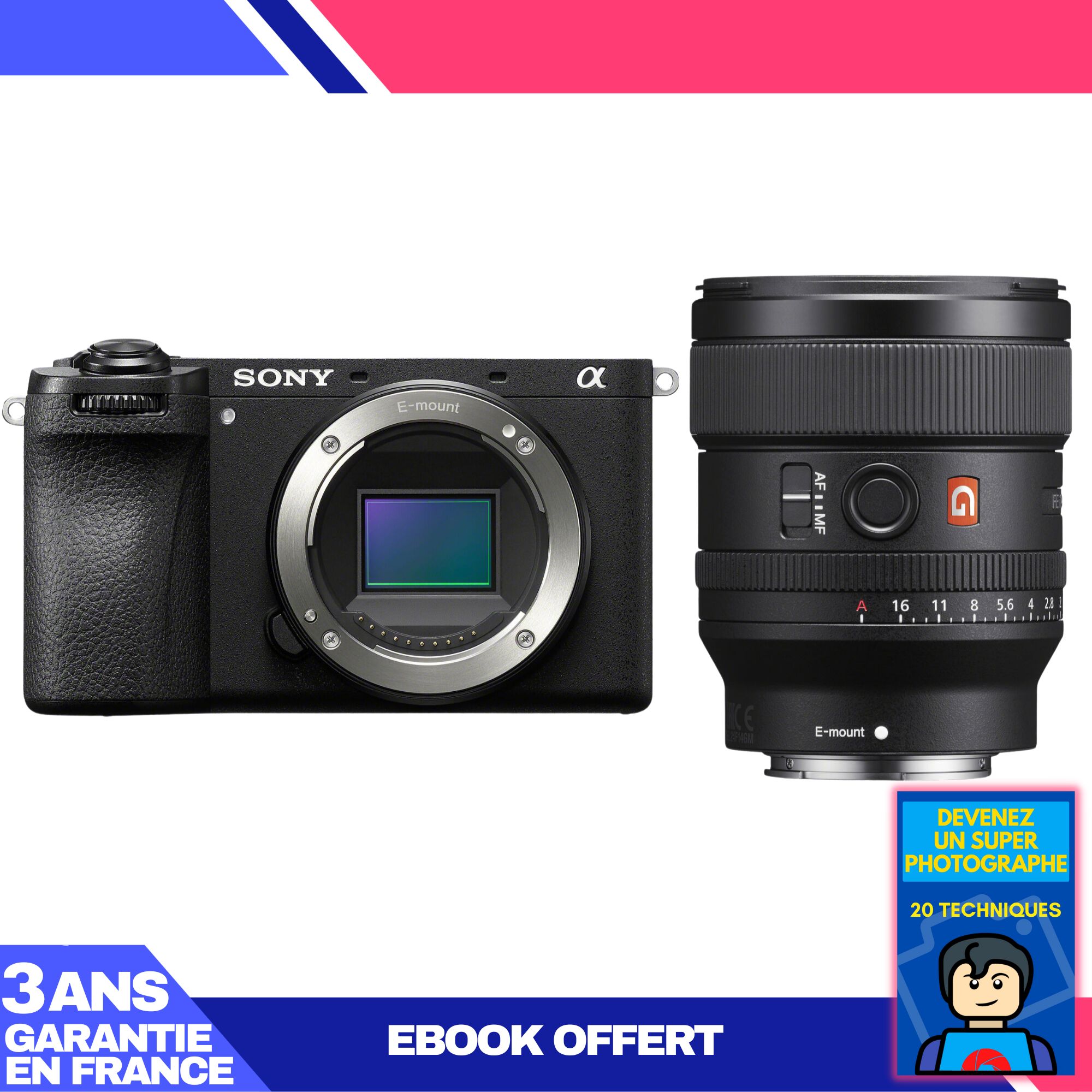 Sony A6700 Camera Body + FE 24mm f/1.4 GM Lens + 'Become a Super Photographer' Ebook