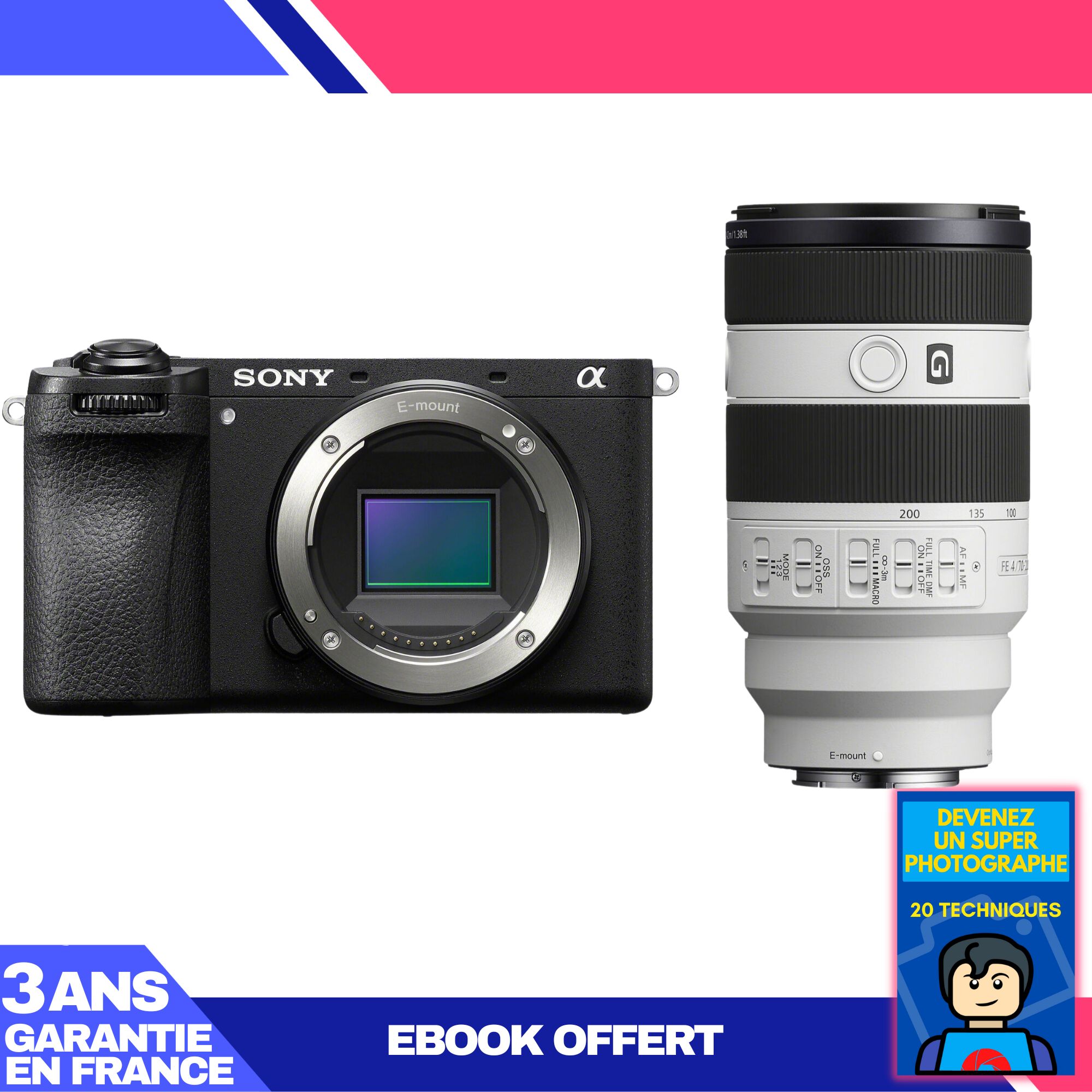 Sony A6700 Camera + FE 70-200mm f/4 Macro G OSS II Lens + 'Become a Super Photographer' Ebook