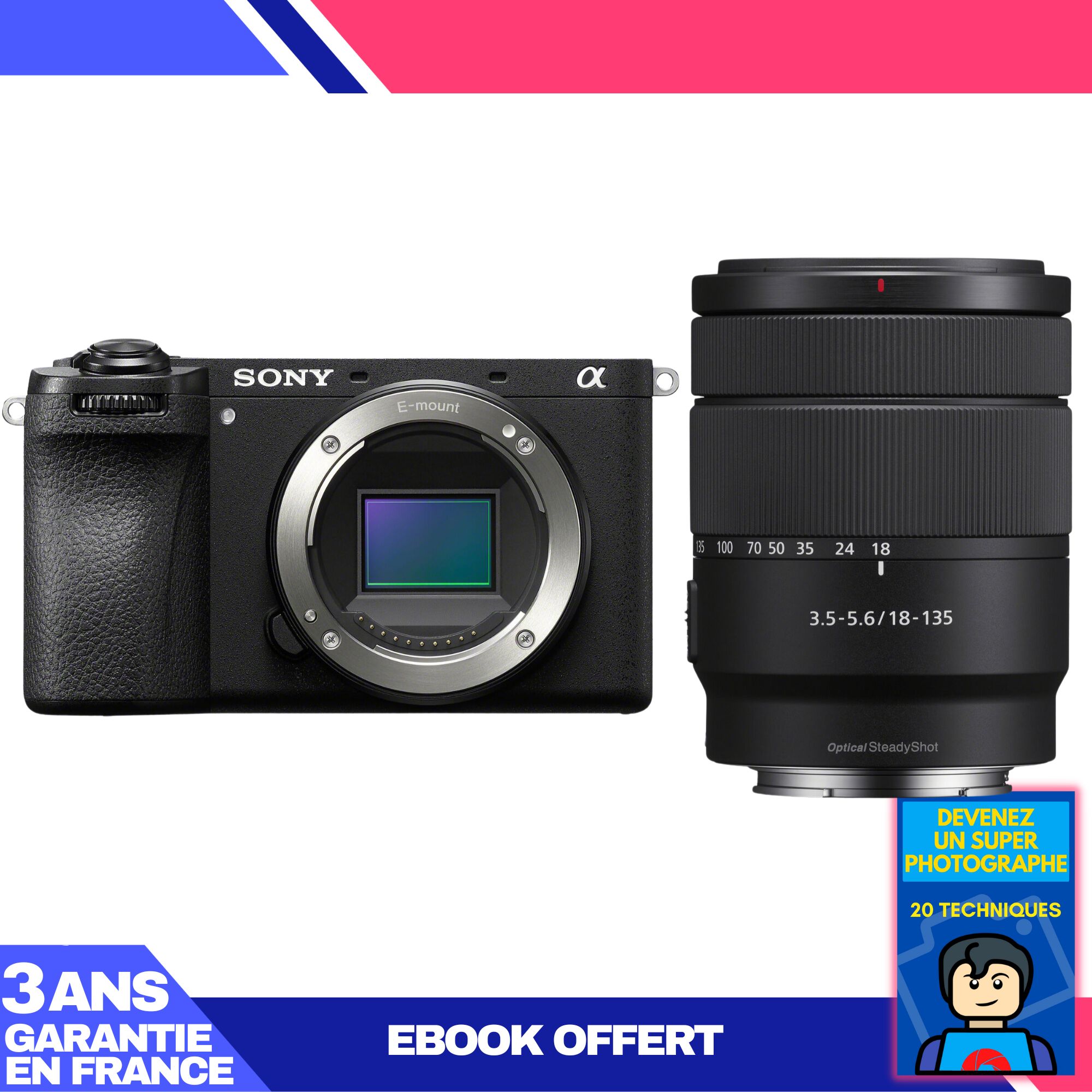 Sony A6700 Mirrorless Camera + 18-135mm f/3.5-5.6 OSS Lens + Ebook 'Become a Super Photographer'