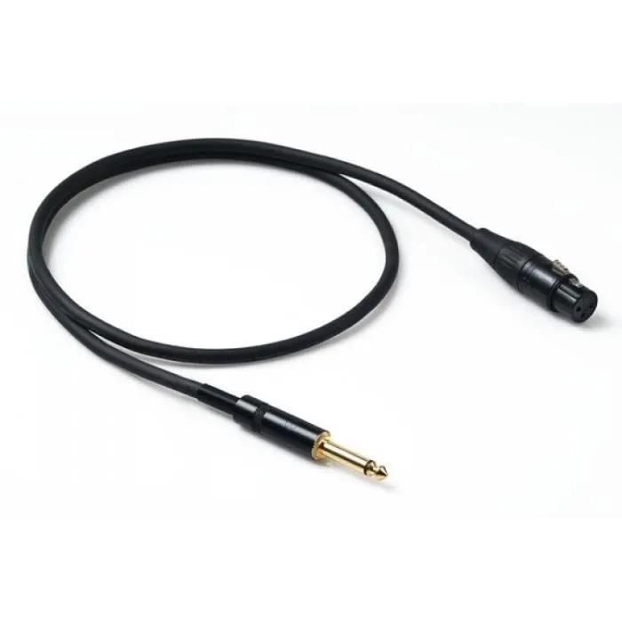 Proel CHL200LU3 6.35mm Male to XLR (3-pin) Male Cable, 3m, Black