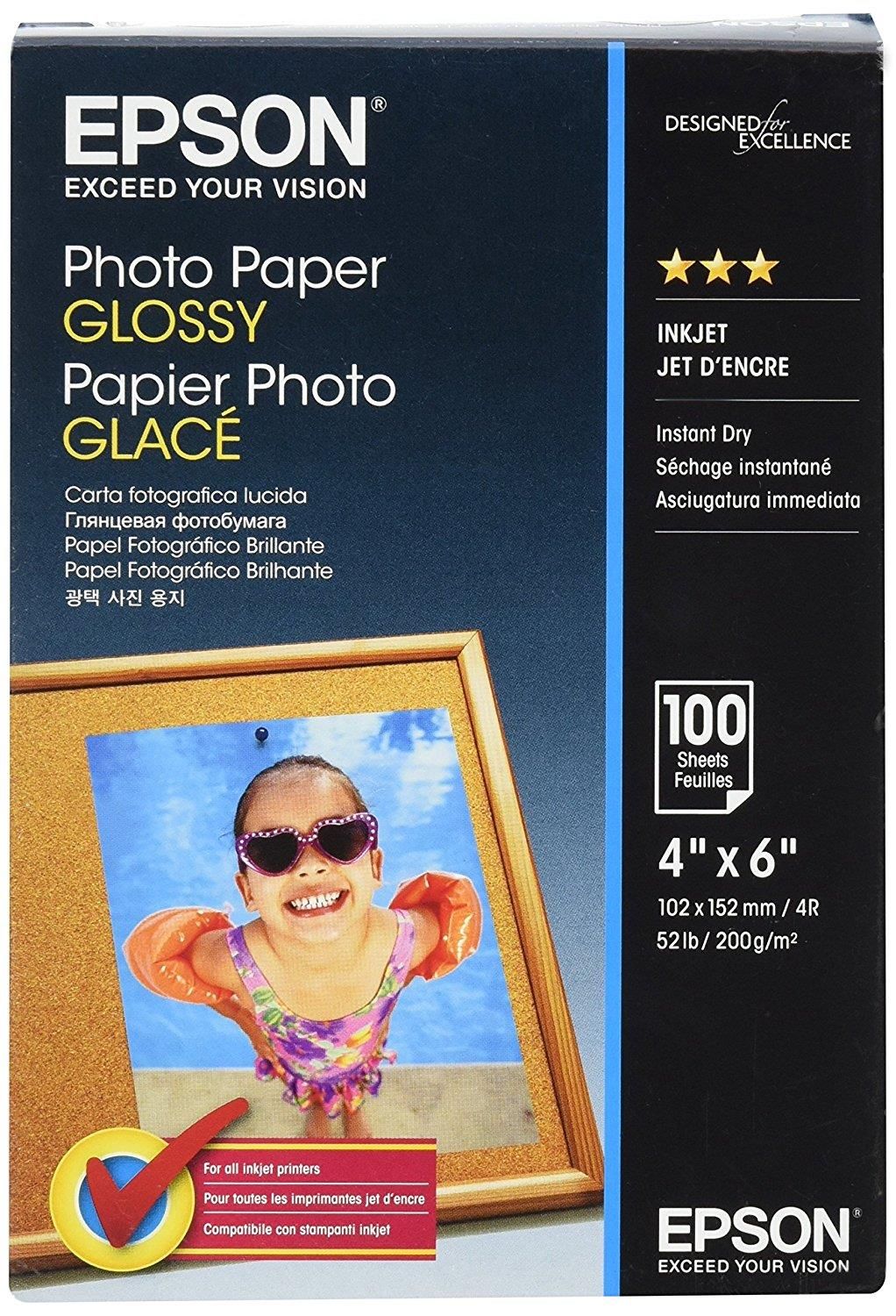 Epson Photo Paper Glossy 10x15 cm, 100 Sheets, 200gsm