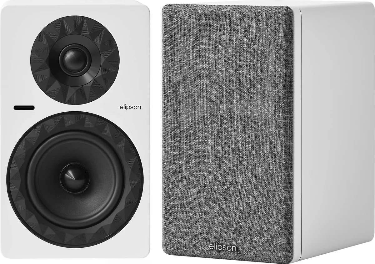 Elipson Prestige Facet II 6B Active Wireless Hi-Fi Speakers (White Matt, Pair)